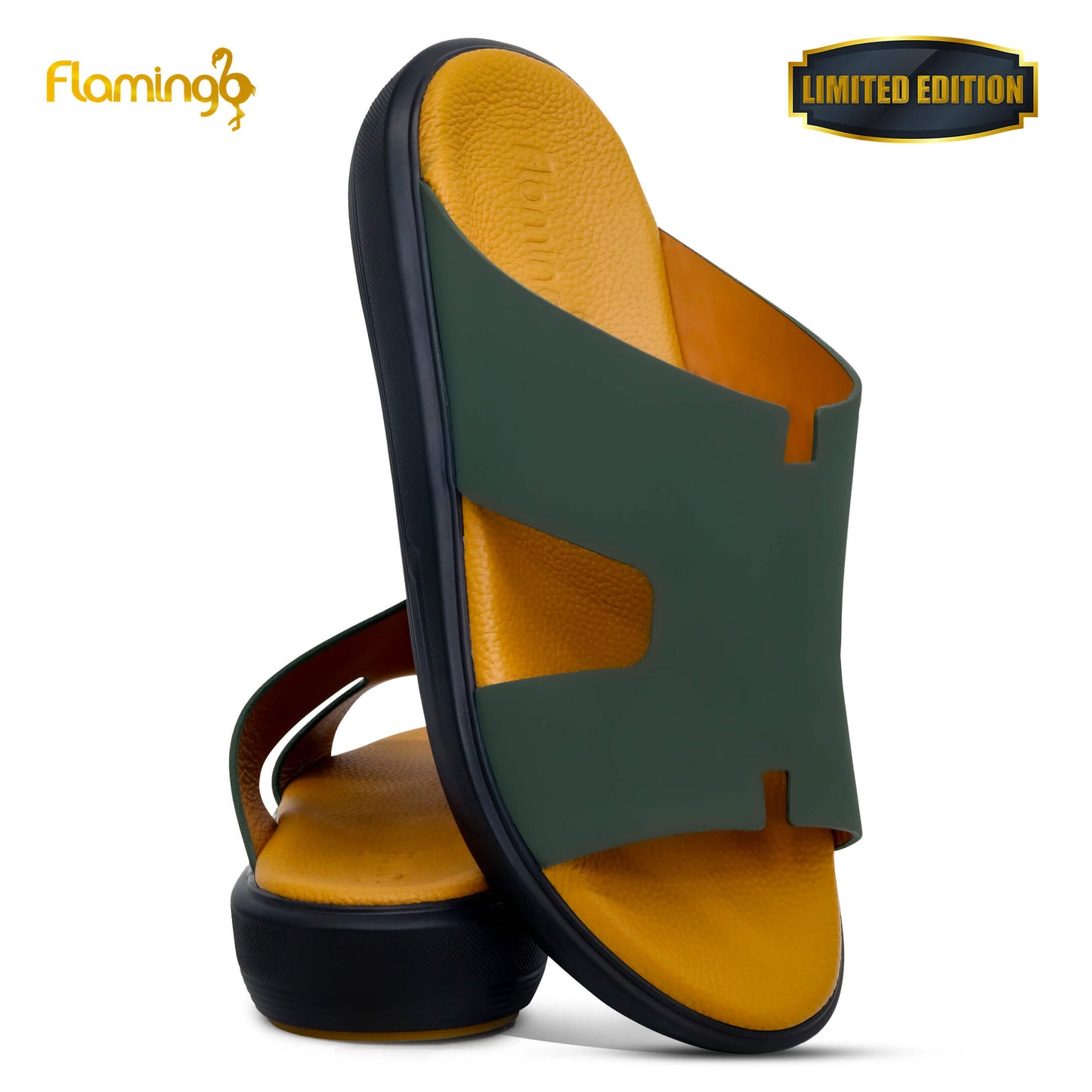 Flamingo Premium[FG110]7009 Olive Gents Arabic Sandal
