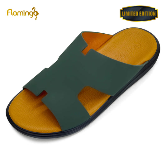 Flamingo Premium[FG110]7009 Olive Gents Arabic Sandal