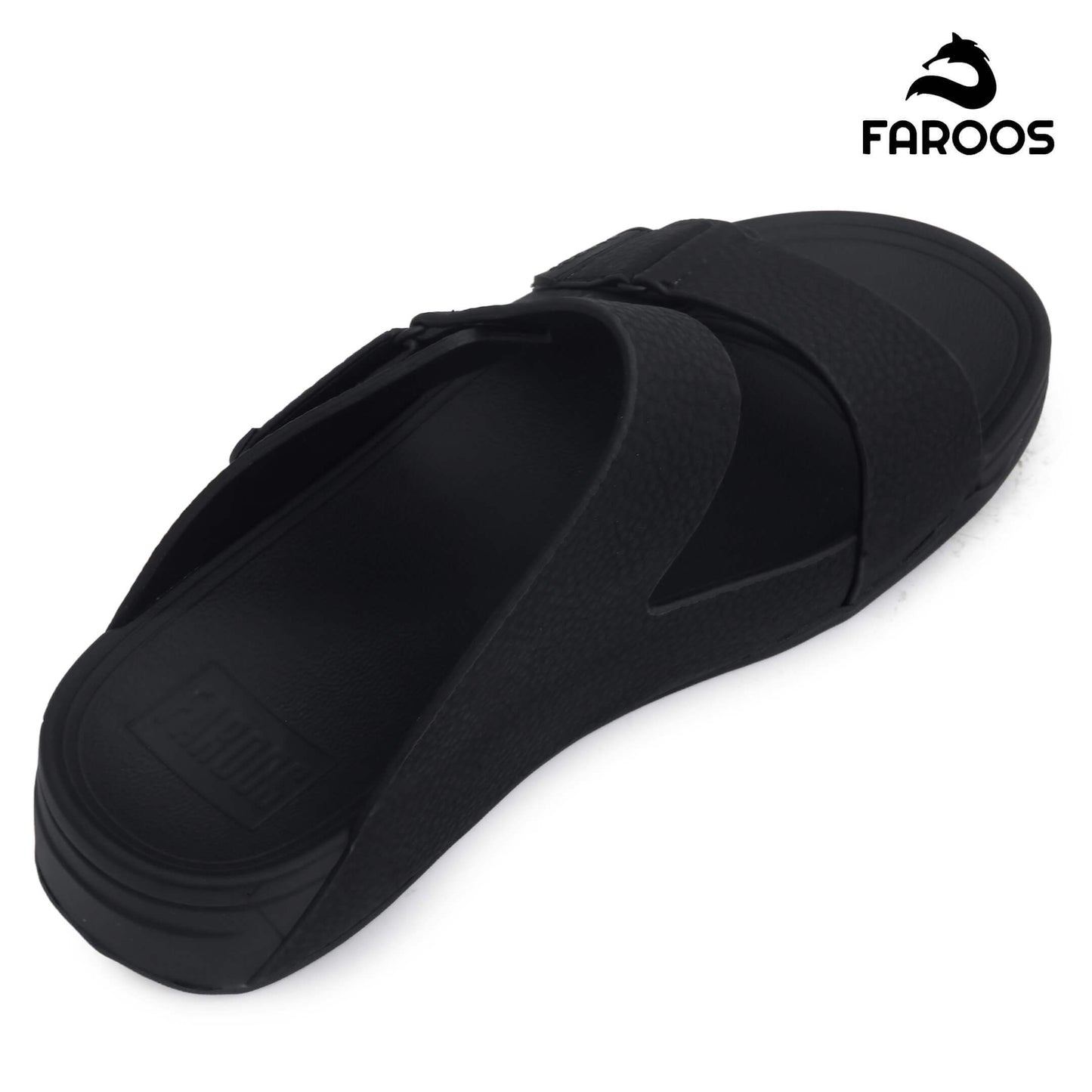 Faroos[F499]M139 Black Gents Arabic Sandal
