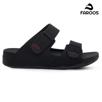 Faroos[F499]M139 Black Gents Arabic Sandal