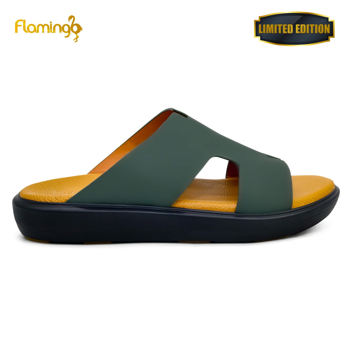 Flamingo Premium[FG110]7009 Olive Gents Arabic Sandal