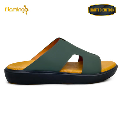 Flamingo Premium[FG110]7009 Olive Gents Arabic Sandal