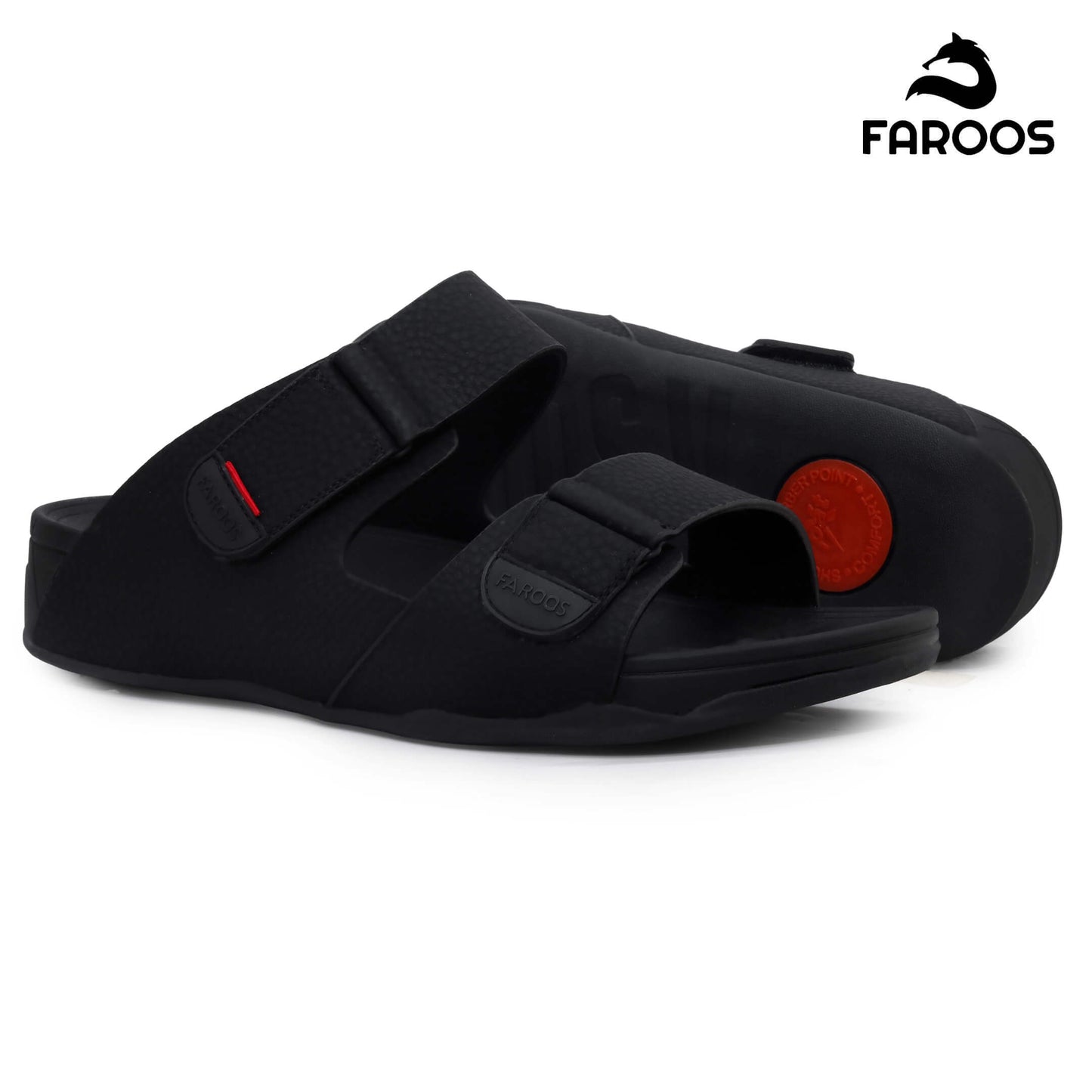 Faroos[F499]M139 Black Gents Arabic Sandal