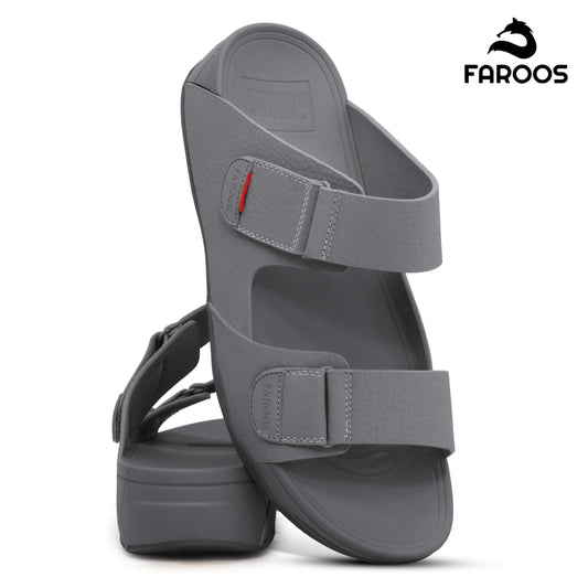 Faroos[F500]M139 Grey Gents Arabic Sandal