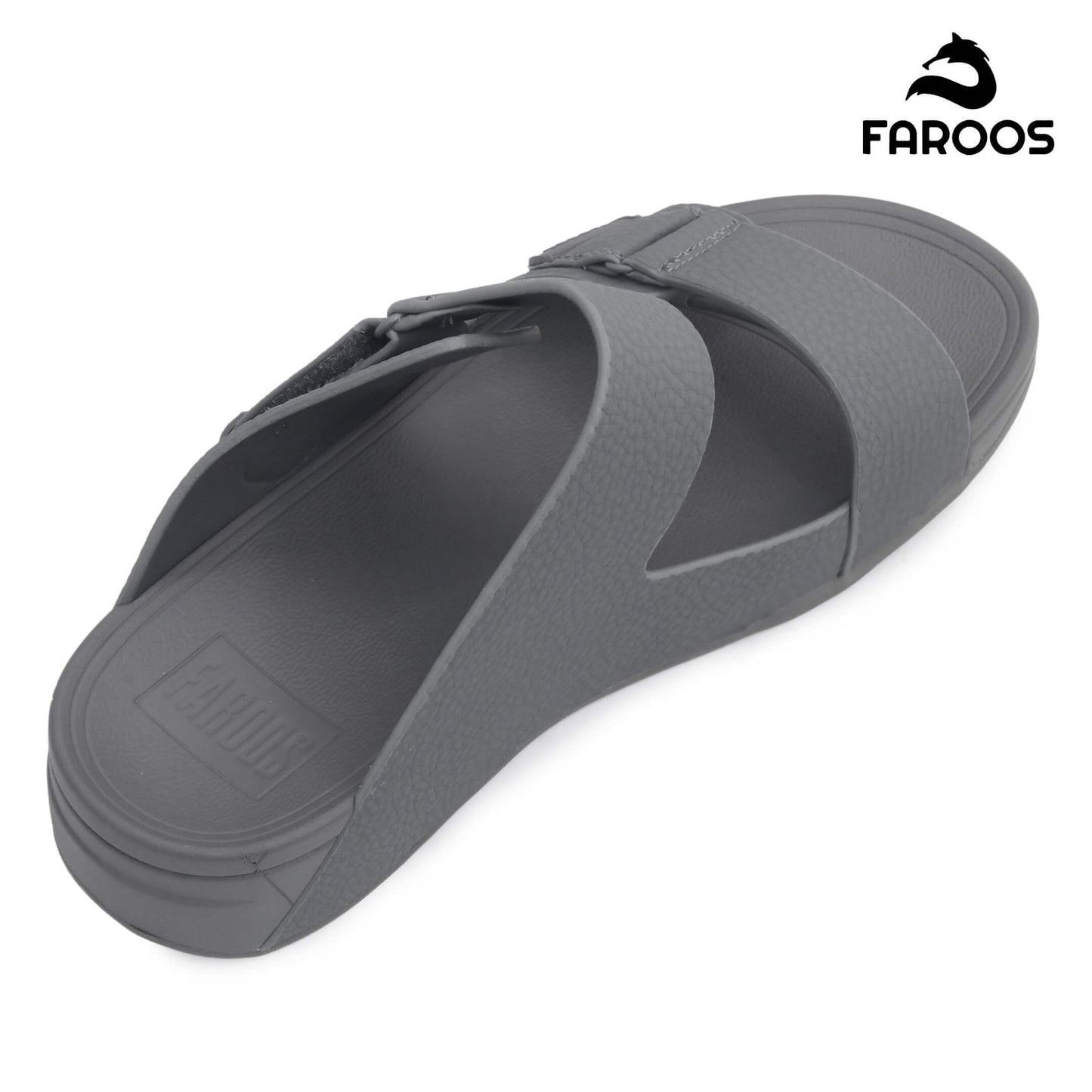 Faroos[F500]M139 Grey Gents Arabic Sandal