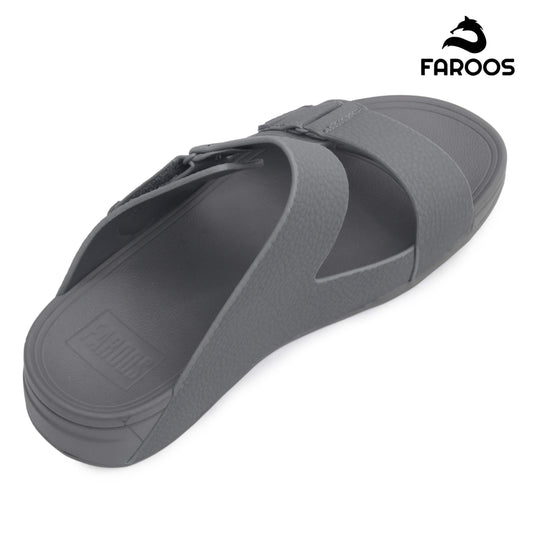 Faroos[F500]M139 Grey Gents Arabic Sandal