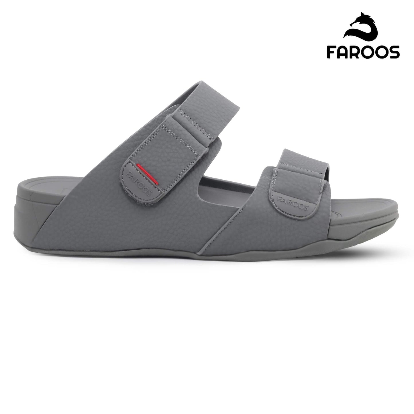 Faroos[F500]M139 Grey Gents Arabic Sandal