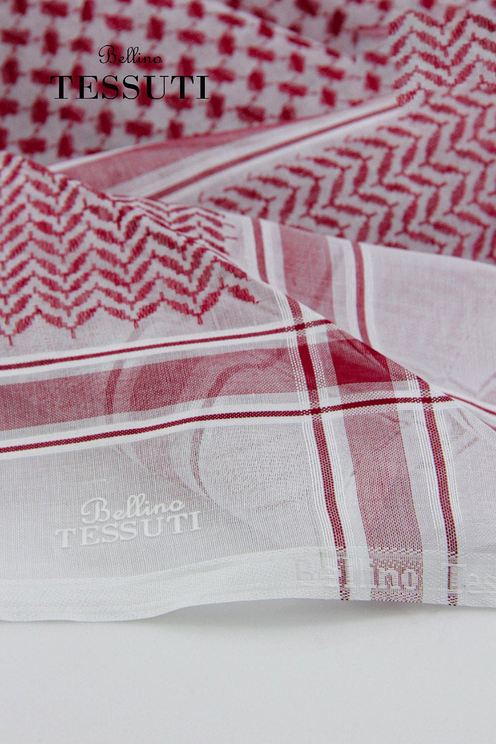 TESSUTI Premium Lightweight & Breathable Red Arabic Ghutra for Men