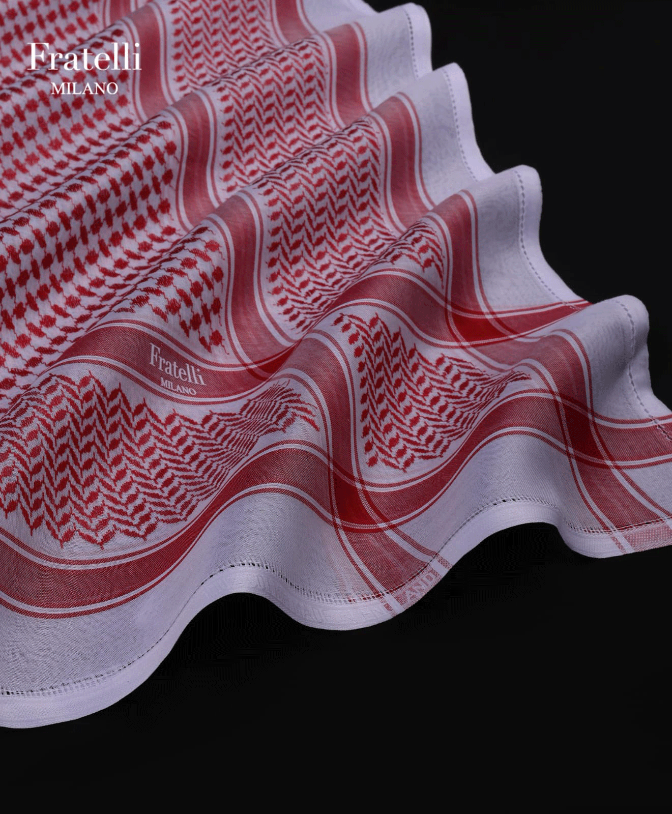 Fratelli Milano Red Arabic Ghutra for Men – Premium Lightweight & Breathable Fabric