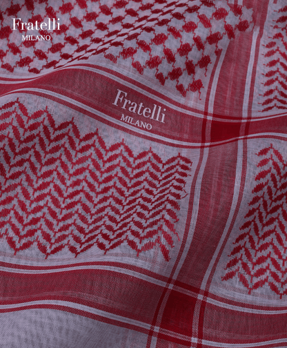 Fratelli Milano Red Arabic Ghutra for Men – Premium Lightweight & Breathable Fabric