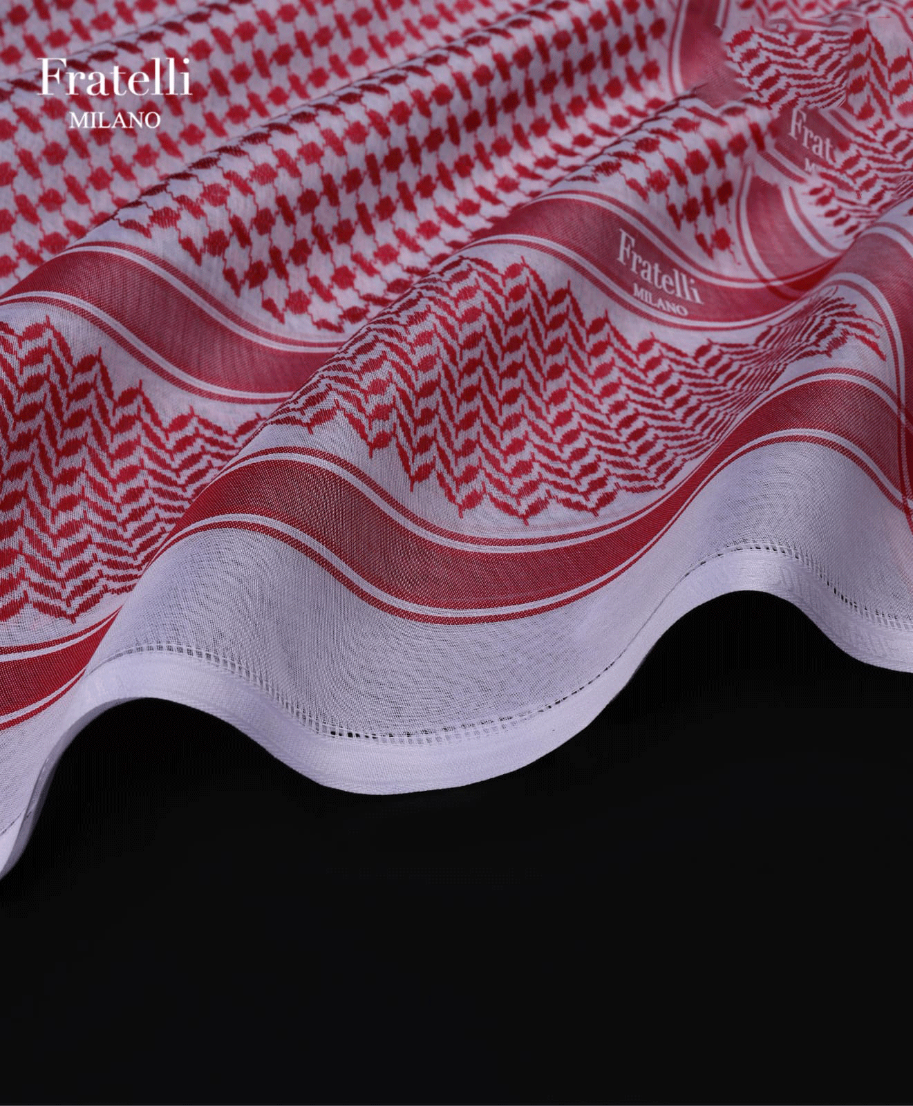 Fratelli Milano Red Arabic Ghutra for Men – Premium Lightweight & Breathable Fabric