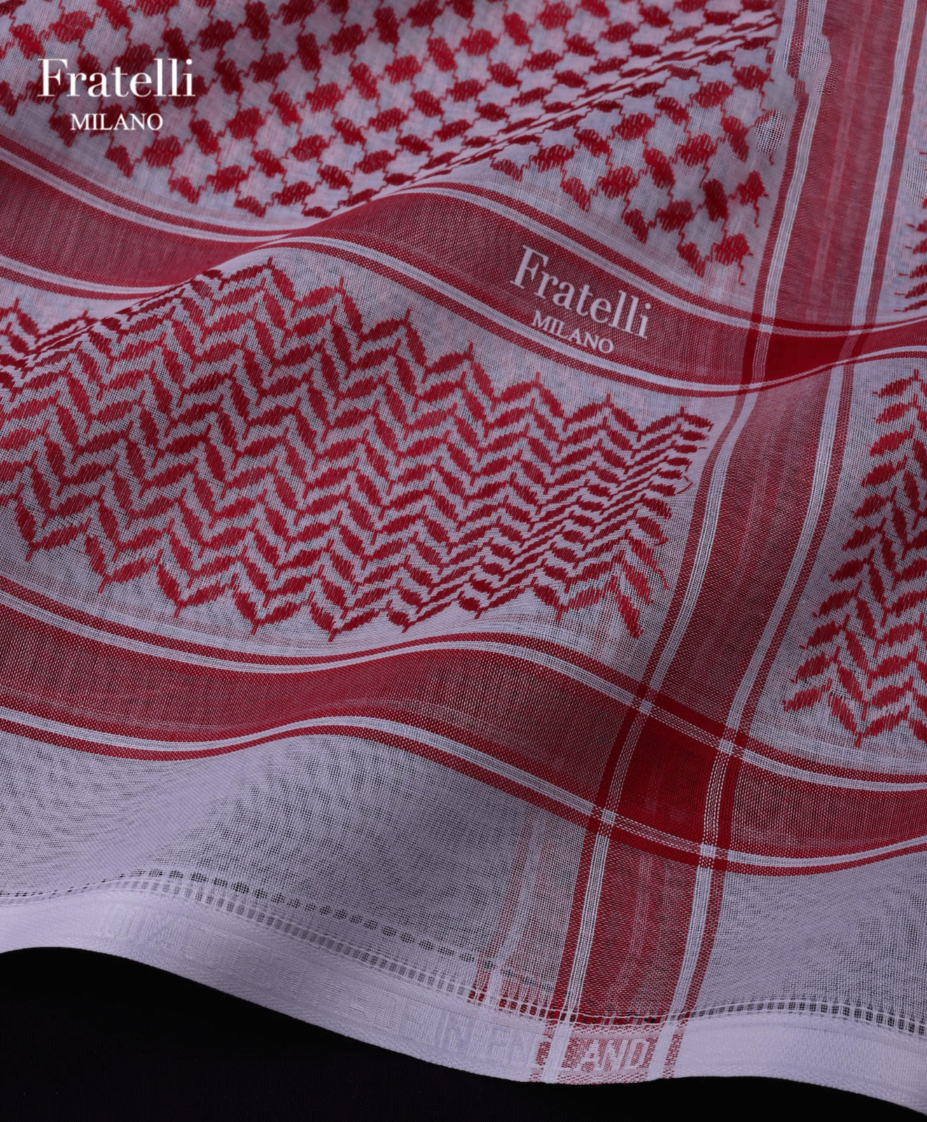 Fratelli Milano Red Arabic Ghutra for Men – Premium Lightweight & Breathable Fabric