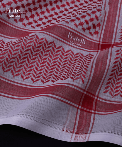 Fratelli Milano Red Arabic Ghutra for Men – Premium Lightweight & Breathable Fabric