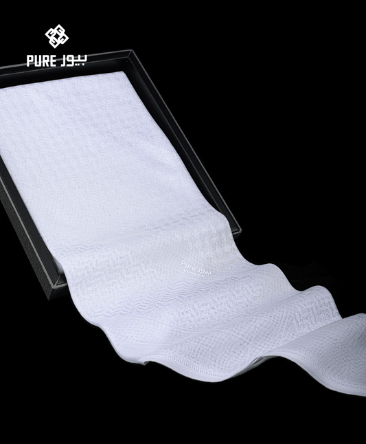 Pure London White Arabic Ghutra for Men – Premium Lightweight & Breathable Fabric