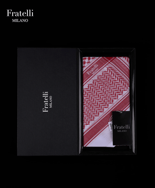 Fratelli Milano Red Arabic Ghutra for Men – Premium Lightweight & Breathable Fabric