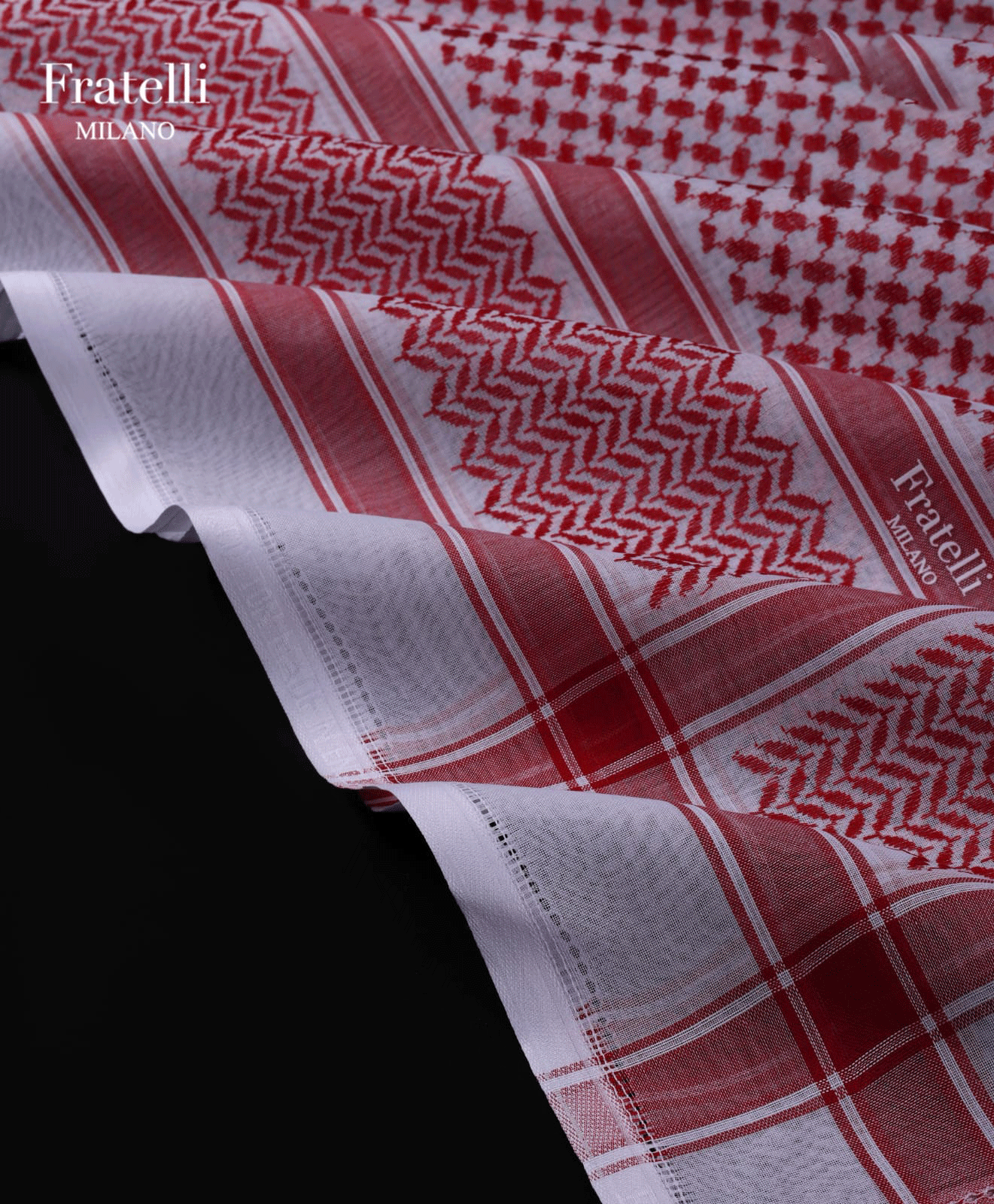 Fratelli Milano Red Arabic Ghutra for Men – Premium Lightweight & Breathable Fabric